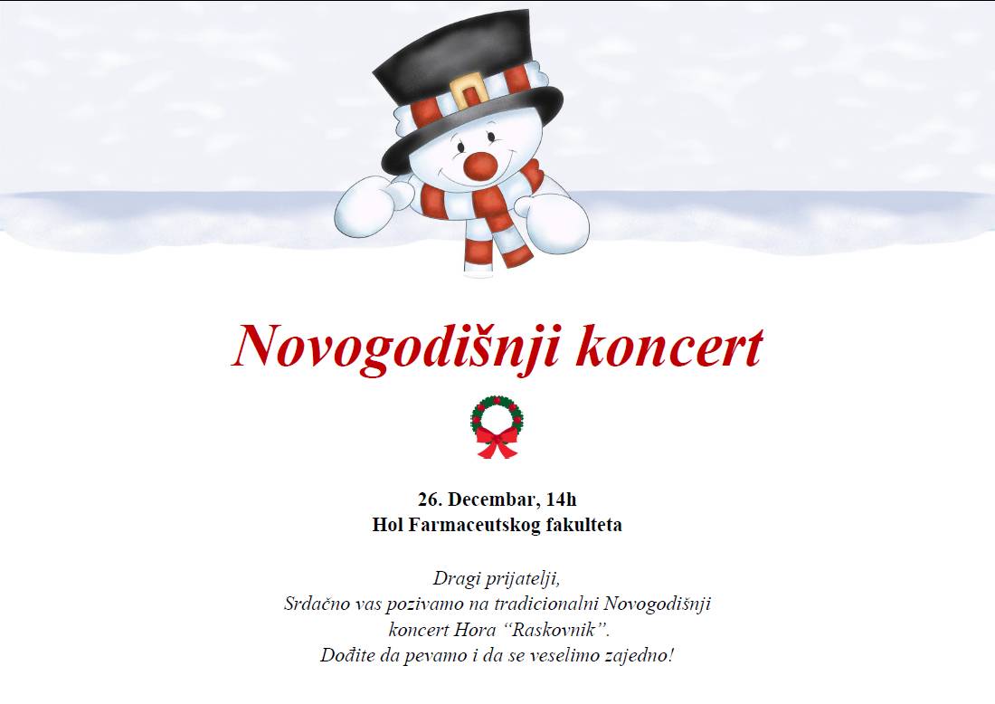 Novogodišnji koncert hora Raskovnik